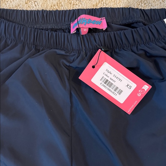 Edikted Navy Remy Ribbon Track Pants XS - Picture 7 of 9